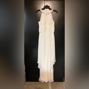Gorgeous db studio embellished halter neck gown, worn once. Soft white.